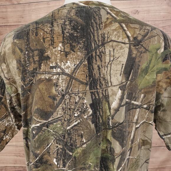 Realtree Team Shirt Mens 1X Camouflage Short Sleeve Outdoor Hunting Tee Camo - Picture 4 of 6
